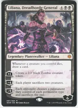 Liliana, Dreadhorde General M War of the Spark 97 NM - Image 1
