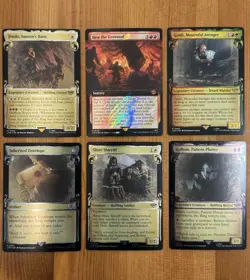 MTG LotR NM Foil Showcase Scrolls Lot, Lord Rings LTR Surge Foil, Rares/Mythic - Image 1