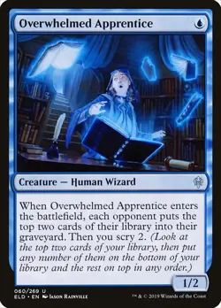 4x Overwhelmed Apprentice - NM - Throne of Eldraine - SPARROW MAGIC - Image 1