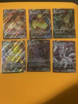 Pokemon TCG Eeveelution Vmax 6 Card Lot - Image 1