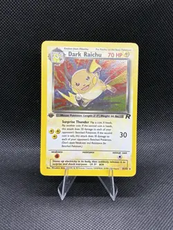 (NM+) 1st Edition Dark Raichu 83/82 Team Rocket Holo Secret Rare Vintage Pokemon - Image 1