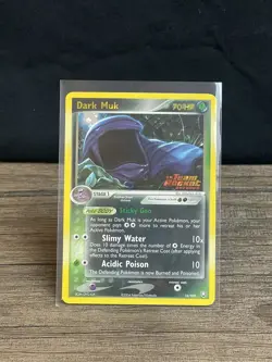 Pokemon Dark Muk 16/109 ex Team Rocket Reverse Holo Stamped NM- - Image 1