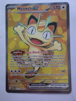 Meowth ex 107/088 Ultra Rare Perfect Order Pokemon Holo Near Mint - Image 1