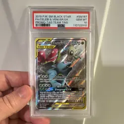 Pokemon Celebi & Venusaur GX TAG TEAM Full Art Promo SM167 PSA 10 Holo 2019 - Image 1