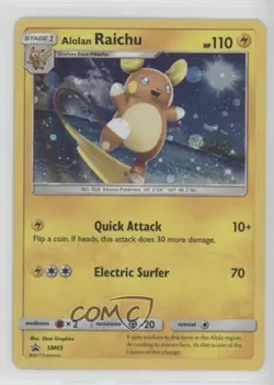 Alolan Raichu (Holo) Pokemon Sun & Moon Black Star Promo #SM65 - Image 1