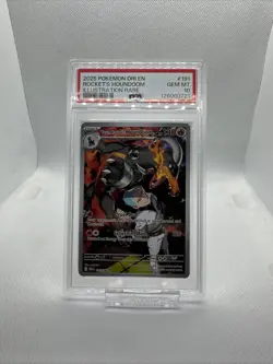 2025 POKEMON DRI EN DESTINED RIVALS #191 ROCKET's HOUNDOOM ILLUSTRATION PSA 10 - Image 1