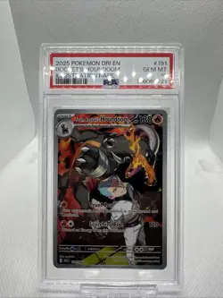 2025 POKEMON DRI EN DESTINED RIVALS #191 ROCKET's HOUNDOOM ILLUSTRATION PSA 10 - Image 5