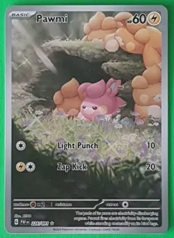 Pawmi 226/091 Paldean Fates Illustration Rare Full Art Pokemon TCG Near Mint - Image 1