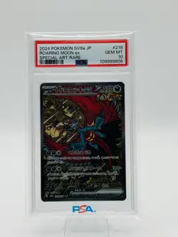 Pokemon Roaring Moon ex 218/187 Sv8a Special Art Rare Holo PSA 10 Japanese - Image 1