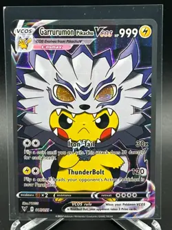 Pokemon Pikachu Cosplay Garrurumon + Greymon Digimon Custom Art NM - Image 4