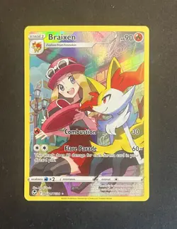 Pokemon Braixen TG01/TG30 Silver Tempest Trainer Gallery Holo NM - Image 1