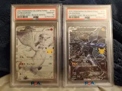 [PSA 10 Sequential Set] Reshiram 113 + Zekrom 114 Pokemon Celebrations - Image 1