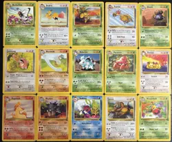 Pokemon WOTC Vintage Lot 15 Jungle Set 1999 Non Holo LP-MP - Image 1