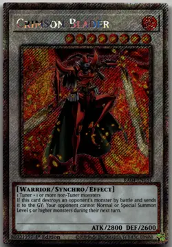 Crimson Blader (Platinum Secret Rare) Platinum Secret Rare Quarter Century Stamp - Image 1