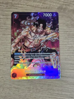 Bandai Portgas.D.Ace Parallel OP02-013 Paramount War Super Rare Holo Foil 7000 - Image 1