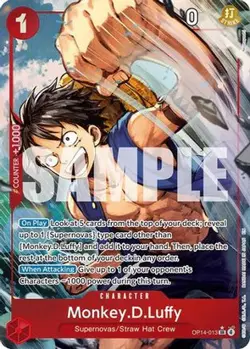 One Piece English - Monkey.D.Luffy - Alternate Art - OP14-013 - SR - NM - Image 1