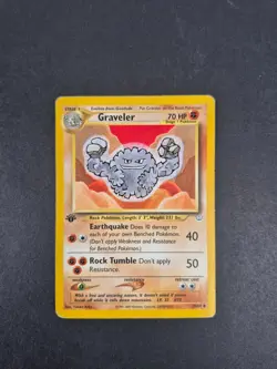 Graveler - 30/64 - Uncommon - Neo Revelation - 1st Edition - WOTC Pokemon TCG MP - Image 1