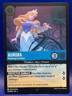 Disney Lorcana Aurora Dreaming Guardian 139/204 Super Rare FOIL First Chapter - Image 1