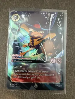 232/204 Negaduck Public Enemy Number One Enchanted Disney Lorcana Small Ding - Image 1