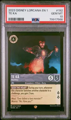 2023 DISNEY LORCANA EN 1-THE FIRST CHAPTER FOIL #192 TEKA - Heartless PSA 10 - Image 1