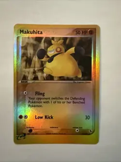 Makuhita 57/109 EX Ruby & Sapphire Reverse Holo Vintage Pokemon TCG Card - Image 1