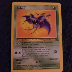 Zubat Fossil Set 57/62 Pokemon Card - Image 1