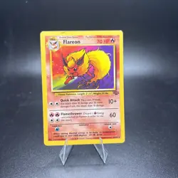 Flareon 19/64 Jungle Set Rare WOTC Pokemon Card - Heavily Played / DMG -c - Image 1