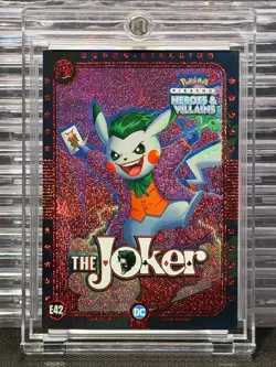 Joker Pokemon Pikachu Heroes & Villains Peru RED Foil Chase Card #E42 - Image 1