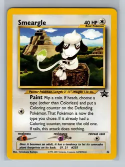 Pokemon Card - Smeargle #32 - Black Star Promo - Image 1