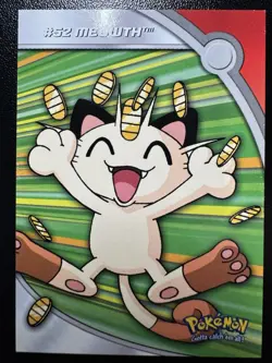 Pokemon #52 Meowth Card HV9 Heroes & Villains Topps TV Animation Series 3 - Image 1
