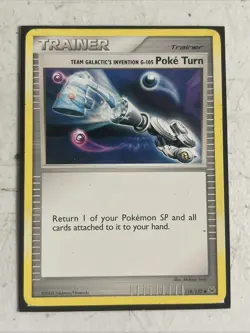 Trainer Team Galactic's Invention G-105 Poke Turn 118/127 Pokemon Card NM - Image 1