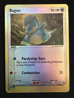 Bagon 23/97 EX Dragon Reverse Holo Pokemon Card MP - Image 1