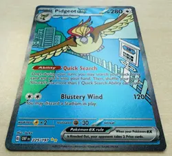 Pidgeot ex 225/197 SV03: Obsidian Flames Special Illustration Rare Pokemon Card - Image 2