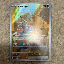 Pokemon Mimikyu Holo Promo 075 SV Black Star Promos 2024 Basic Single Card - Image 1