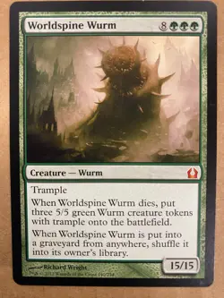 MTG 1x Worldspine Wurm # 140 Return to Ravnica Magic the Gathering Card x1 NM - Image 1