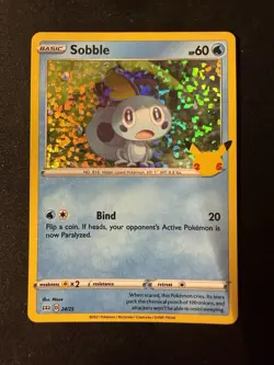 Sobble 24/25 Holo McDonald’s 25th Anniversary Pokemon Card LP Promo - Image 1