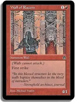 Wall of Razors x4 Stronghold MtG NM - Image 1