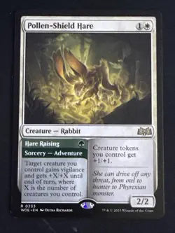 1x Pollen-Shield Hare (233) Wilds of Eldraine LP MTG Magic the Gathering x1 MKE - Image 1