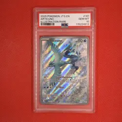 2025 ARTICUNO #161 POKEMON JOURNEY TOGETHER ILLUSTRATION RARE PSA 10 GEM MINT - Image 1