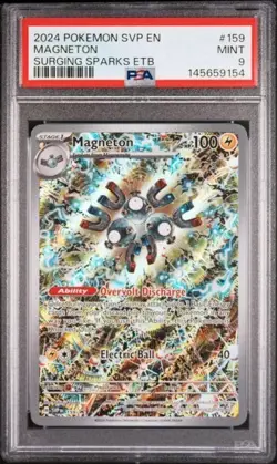 Pokemon: Magneton #159 2024 Surging Sparks Promo Card PSA 9 - Image 1