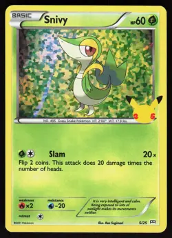 Snivy 005/025 Promo McDonald's 25th Anniversary Promos Pokemon Holo Near Mint - Image 1