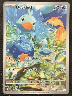 Pokemon TCG Ducklett Illustration Rare Holo White Flare 109/086 - NM - Image 1