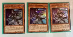 YUGIOH TCG ELEMENTAL HERO SHADOW MIST SDHS-EN001 SUPER 1ST EDITION Play Set Of 3 - Image 1