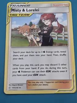 Pokemon Tag Team Misty & Lorelei 199/236 Cosmic Eclipse NM - Image 1