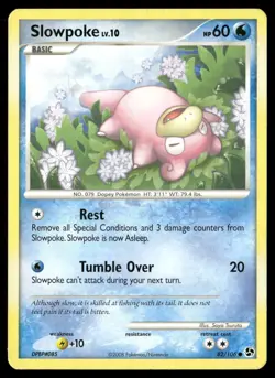 Slowpoke 82/106 Common Great Encounters Pokemon Damaged - Image 1