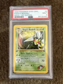 Pokemon TCG Koga's Beedrill Gym Challenge Holo Rare Japanese PSA 9 1st Edition - Image 1