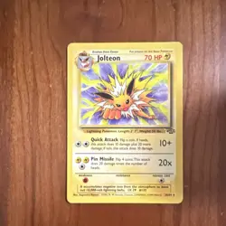 Jolteon 70 HP Rare Jungle 20/64 Unlimited Regular Stage 1 Pokemon TCG English - Image 1