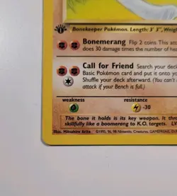 Pokemon TCG Marowak 39/64 Jungle 1st Edition - LP - Image 5