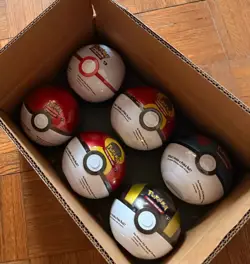 6 x Pokemon TCG Pokeball Tins - 18 Booster Packs Factory Sealed Costco IN HAND - Image 1