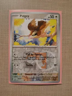 Pokemon 151 Pidgey 016/165 Reverse Holo Play! League Stamp Promo - Image 1